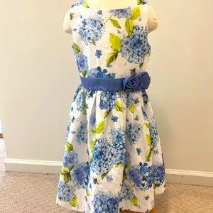 Gymboree Blue and White Floral Dress Size 6